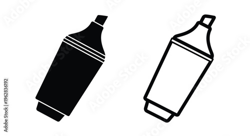 Two spray paint cans in contrasting forms a striking silhouette