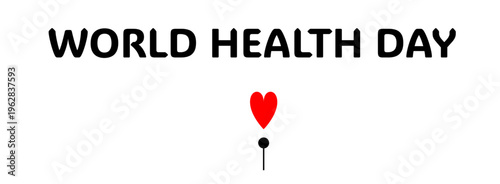World health day heart balloon graphic
