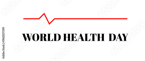 World health day heartbeat graphic