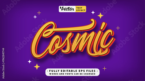 cosmic text effect editable eps cc
