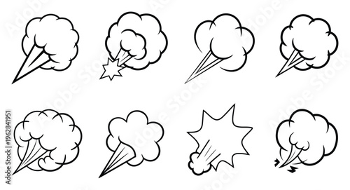 Cartoon Explosion Cloud Vector Graphic