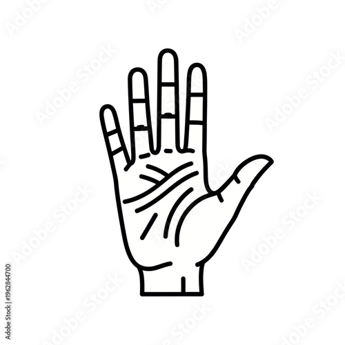 Palm Reading Line Icon – Avurudu Fortune Symbol Sri Lanka