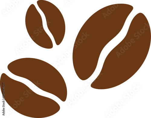 Three Brown Coffee Beans  roasted caffeine