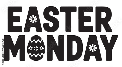 Easter Monday Greeting with Decorated Egg