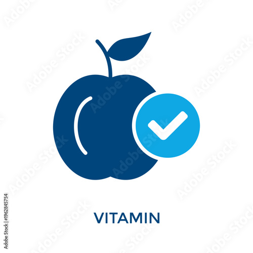 Vitamin Icon Dual Tone Style. Vector Illustration For Graphic Design