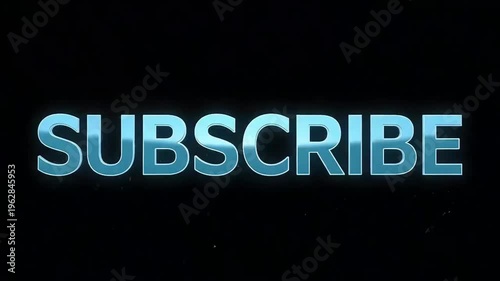 Dynamic Subscribe Button Animation with Electric Energy and Lens Flare Effects.