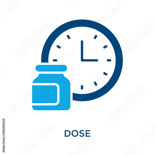 Dose Icon Dual Tone Style. Vector Illustration For Graphic Design