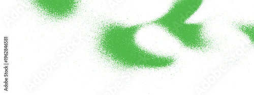 Green spray paint splash effect on white background, abstract grunge texture for artistic backgrounds and graphic design elements
