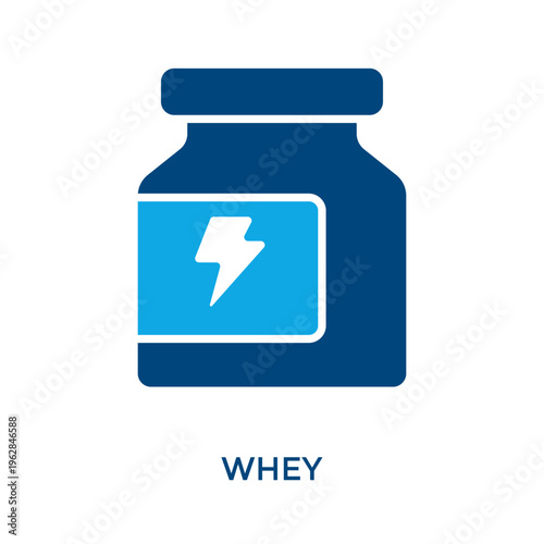 Whey Icon Dual Tone Style. Vector Illustration For Graphic Design