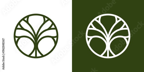 Fényképezés Tree logo icon, Garden plant natural symbols template