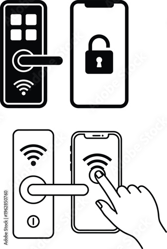 Smart lock control with mobile app