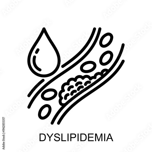 METABOLIC SYNDROME Dyslipidemia Icon – Metabolic Syndrome Medical Concept