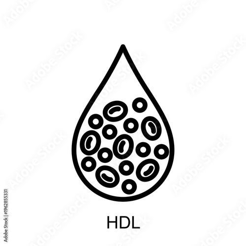 METABOLIC SYNDROME HDL Icon – Metabolic Syndrome Medical Concept