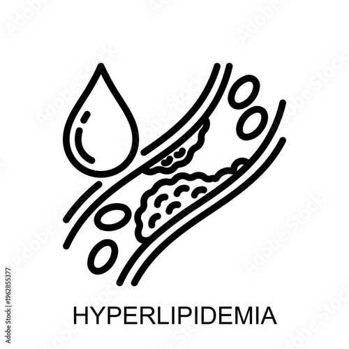 METABOLIC SYNDROME Hyperlipidemia Icon – Metabolic Syndrome Medical Concept