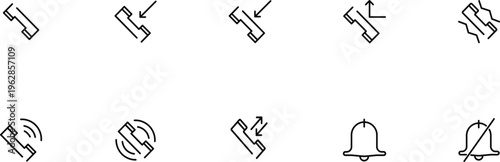 Phone call icons communication symbols for app and web design