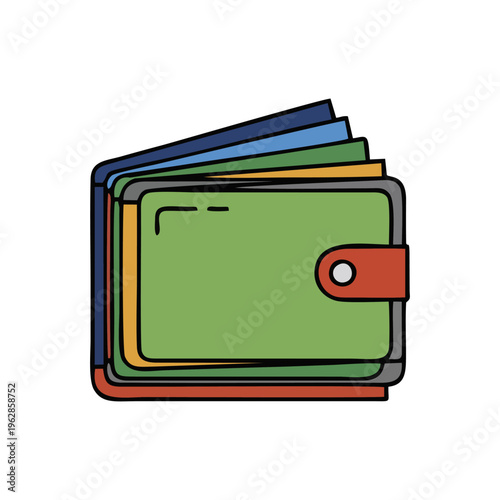 Open Wallet With Multiple Compartments Holding Cards