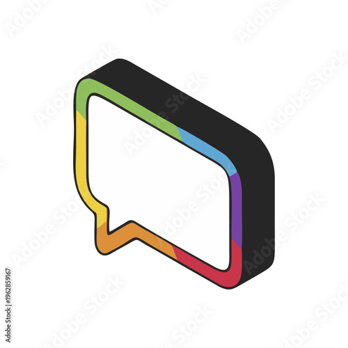 Shadowed Communicator In Floating Speech Box