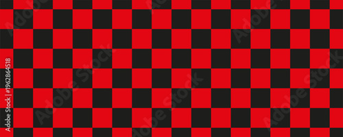Vector. Seamless coarse red checkered vector plaid fabric pattern texture. Modified stripes consisting of crossed horizontal and vertical lines forming squares.modern ilustrasion,Eps.10