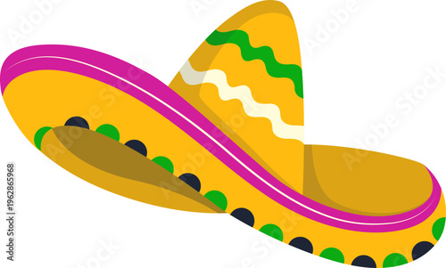 Colorful Mexican Sombrero Vector Illustration Cinco de Mayo