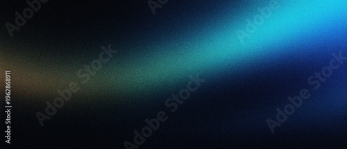 Cinematic light leak with soft blue and teal glow on black background. Ethereal lens flare with grainy film texture. Abstract neon light overlay for creative photo editing and video overlays.