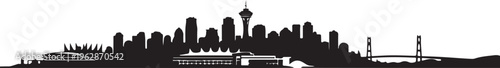 Vancouver british columbia skyline silhouette