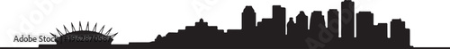 Vancouver british columbia skyline silhouette