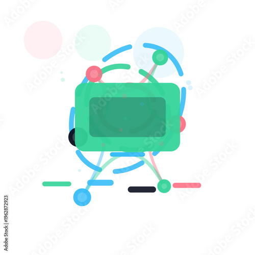 Breathing Break Timer bold editorial vector illustration