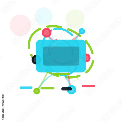 Monitor Arm Dual Screen Station clean accessible vector