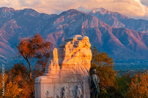 Photography Mormon Battalion Monument, Salt Lake City, Utah