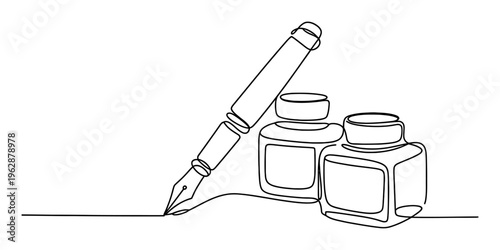 Minimalist continuous single line drawing of a school backpack for student education and travel Vector, illustration