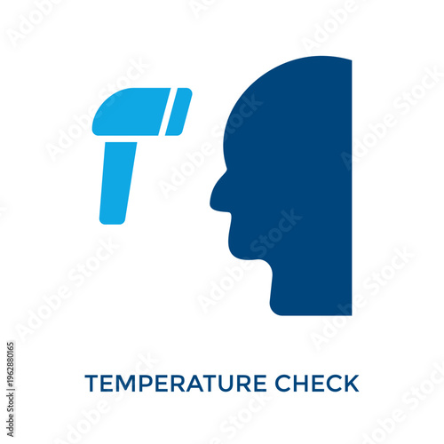 Temperature Check Icon Dual Tone Style. Vector Illustration For Graphic Design