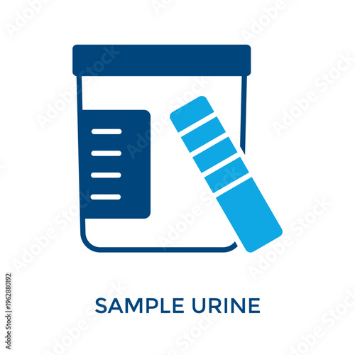 Sample Urine Icon Dual Tone Style. Vector Illustration For Graphic Design