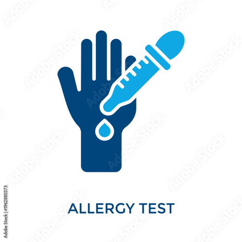 Allergy Test Icon Dual Tone Style. Vector Illustration For Graphic Design