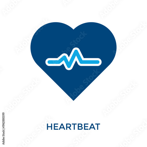 Heartbeat Icon Dual Tone Style. Vector Illustration For Graphic Design