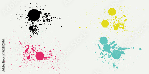 Brush strokes vector. yellow, blue, dark blue, backgrounds. Colorful set of text boxes. Paintbrush collection. Dirty brush texture banners. Rectangular painted objects.eps8