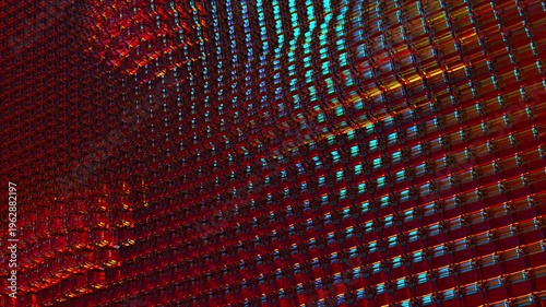 waves dispersion blocks. Computer generated 3d render