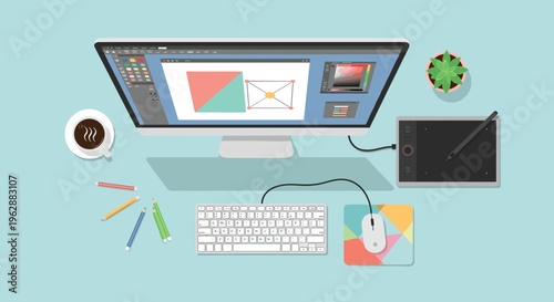 Computer keyboard and mouse on desk.