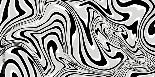 Bold retro wave background with red, yellow, and multicolor psychedelic lines, abstract 60s 70s vector illustration in horizontal and vertical orientation for creative use