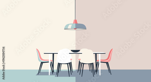 Modern Dining Table with Chairs.