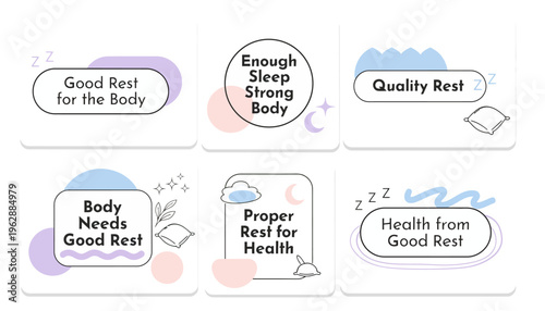 Sleep and Rest Concept Illustration.