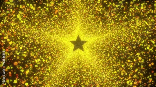 Star particle tunnel. Computer generated 3d render