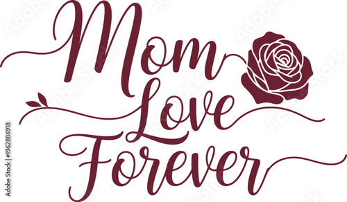 Beautiful happy mom day greeting card with floral wreath design