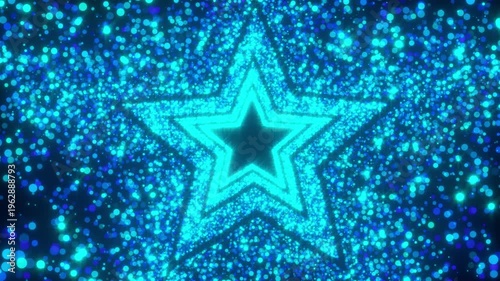 Star particle tunnel. Computer generated 3d render
