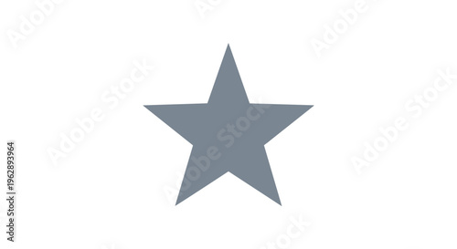 Grey star shape symbol icon.