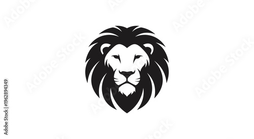 Lion Head Black and White.