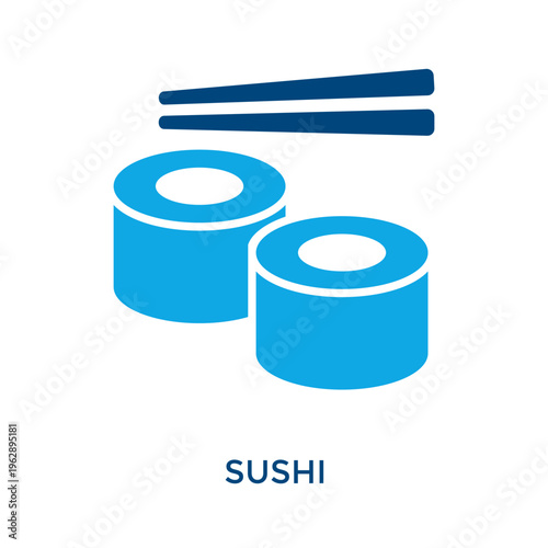 Sushi Icon Dual Tone Style. Vector Illustration For Graphic Design