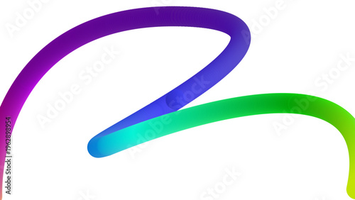 colorful ribbon gradient curve design element