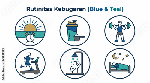 A person goes through daily routine activities at home