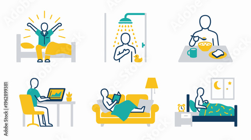 A person enjoying daily routines and activities at home