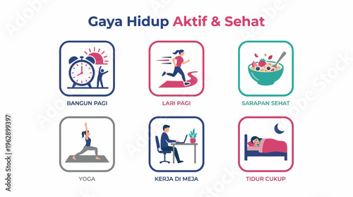 An infographic about healthy and active lifestyle habits